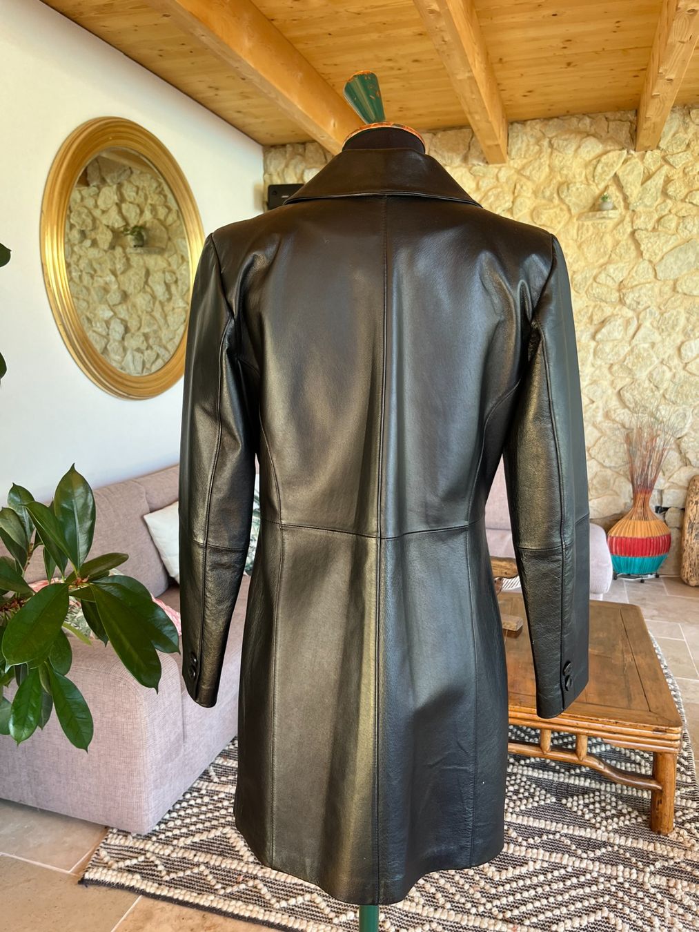 Cappotti: Manteau en cuir noir taille 36 – Usato da Seiry venduto da vanille08 2