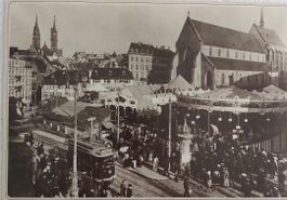 BASEL - Messebetrieb auf dem Seibi um 1903 - 23cm x 16cm
