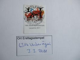 Voll Ort Ersttagsstempel 6314 Unterägeri