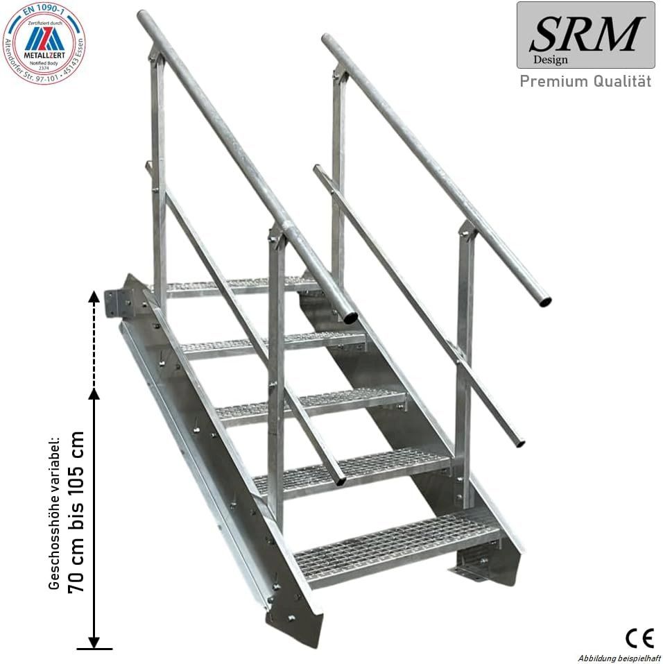 Sonstiges: Stahltreppe 5 Stufen B150cm + Geländer – Neu und originalverpackt aus Bottighofen von zaap 1