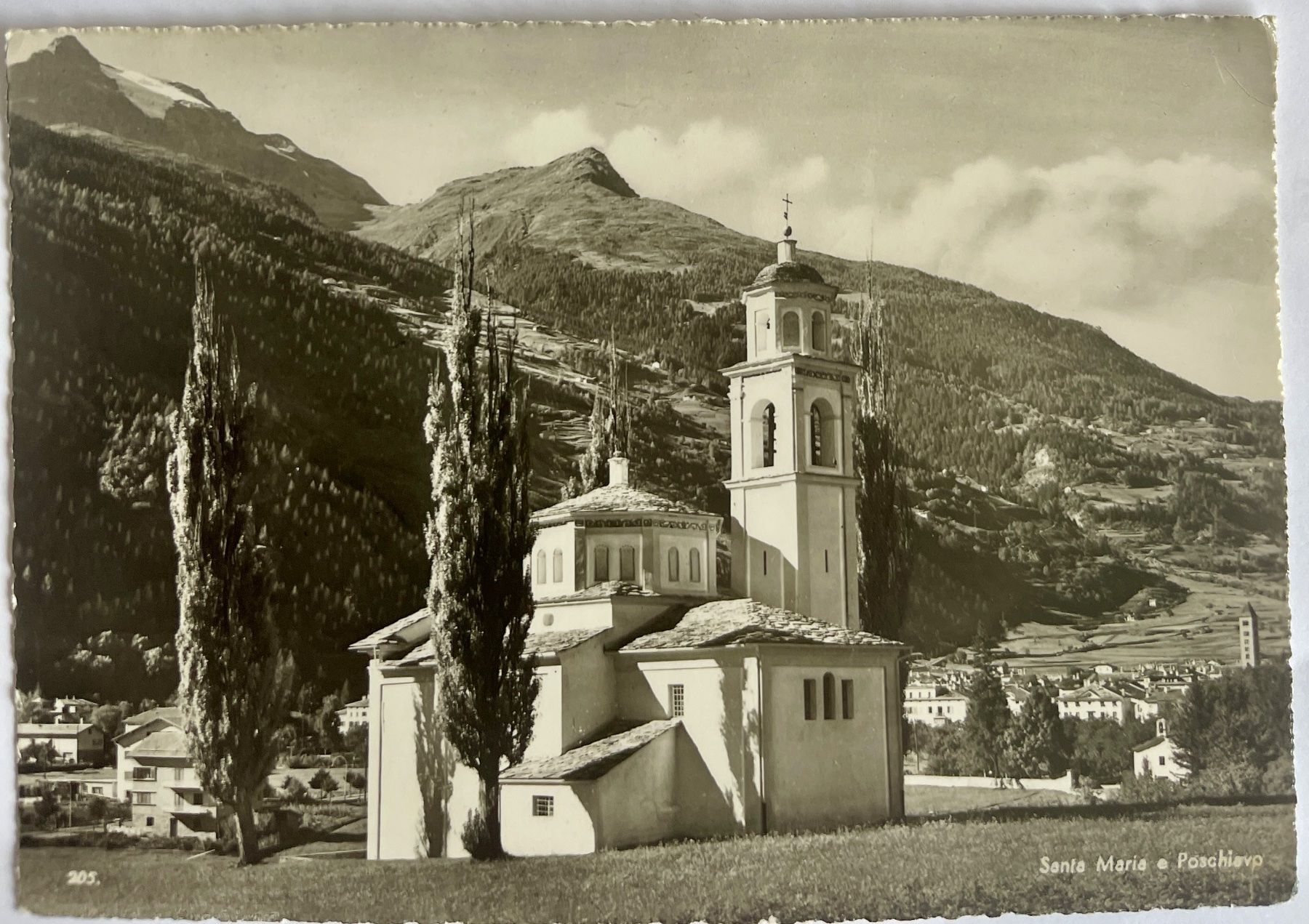 Cartoline postali: POSCHIAVO - Santa Maria 1950 – Usato da Lutry venduto da Ediego