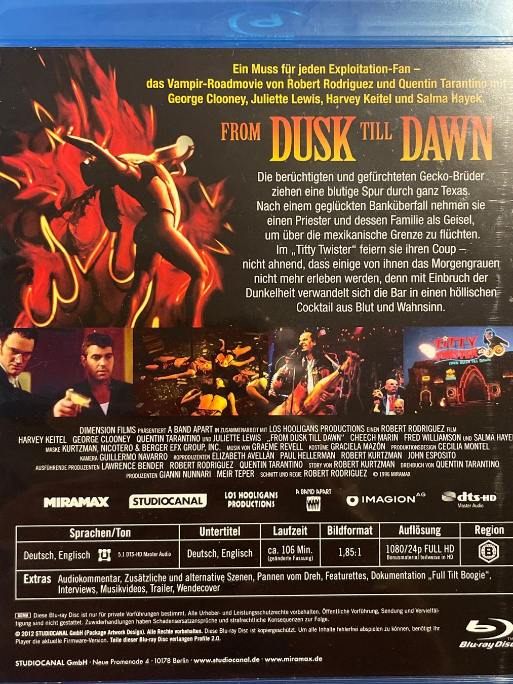 Tutti i DVDs: From Dusk Till Dawn  (1996) – Nuovo e nell'imballaggio originale da Waldenburg venduto da Gonzo8 1