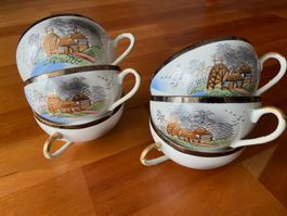 Service à thé asiatique Japon porcelaine complet pour 6