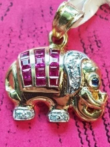 Ciondoli: Süsser Elefanten Anhänger, 18 Karat – Nuovo (secondo la descrizione) da Unterägeri venduto da Altgoldschmuck 5