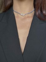 Handmade beaded choker necklace