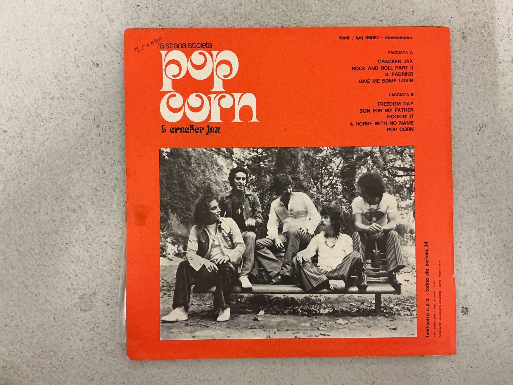 Dischi in vinile: La Strana Societa - Pop Corn / Cracker Jax – Usato da Winterthur venduto da Tumko_7_Vinyl 1