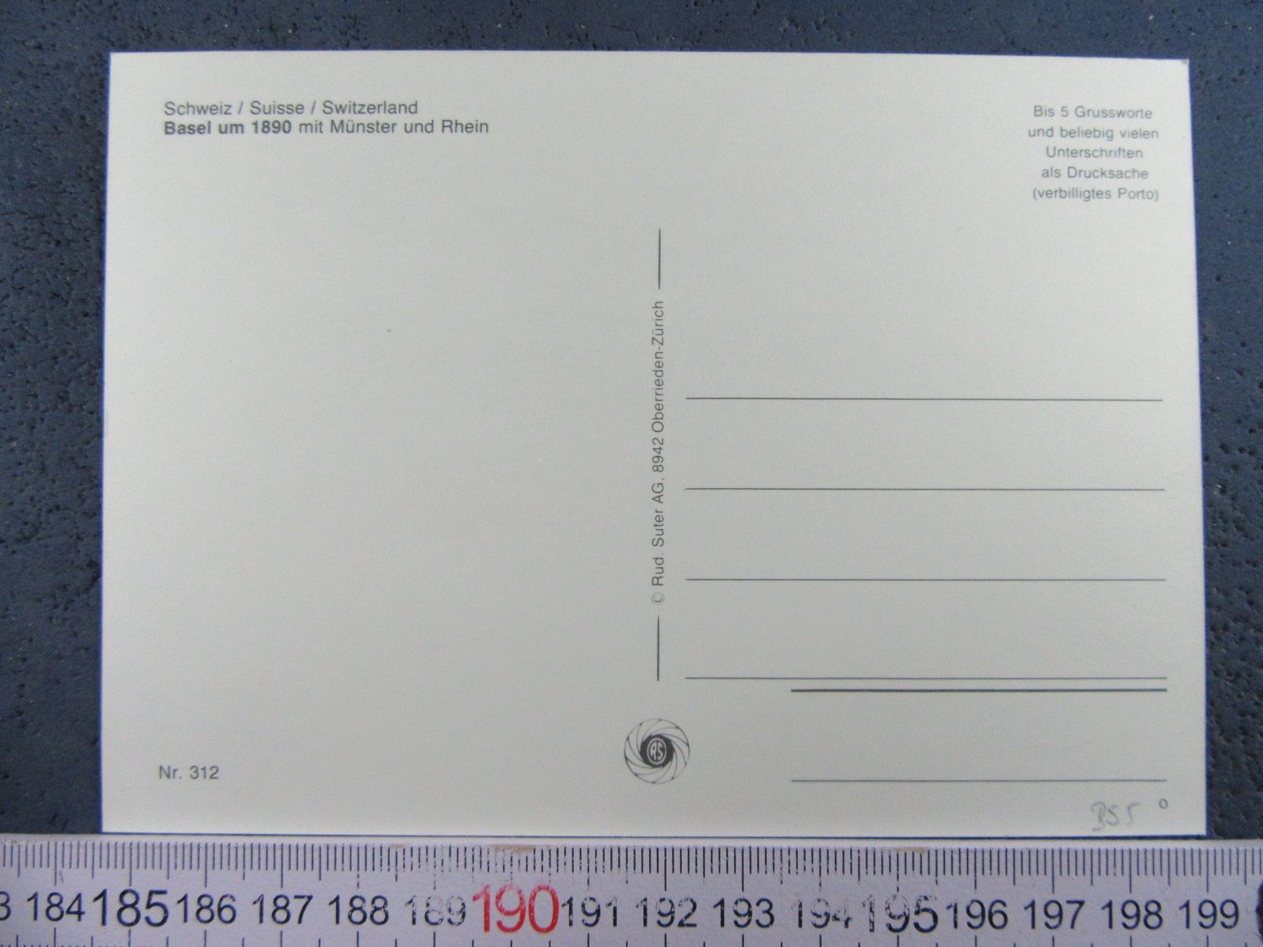 Ansichtskarten: BASEL UM 1890 LITHO-REPRO AK-BS – Gebraucht aus Ettingen von Hausi4711 1