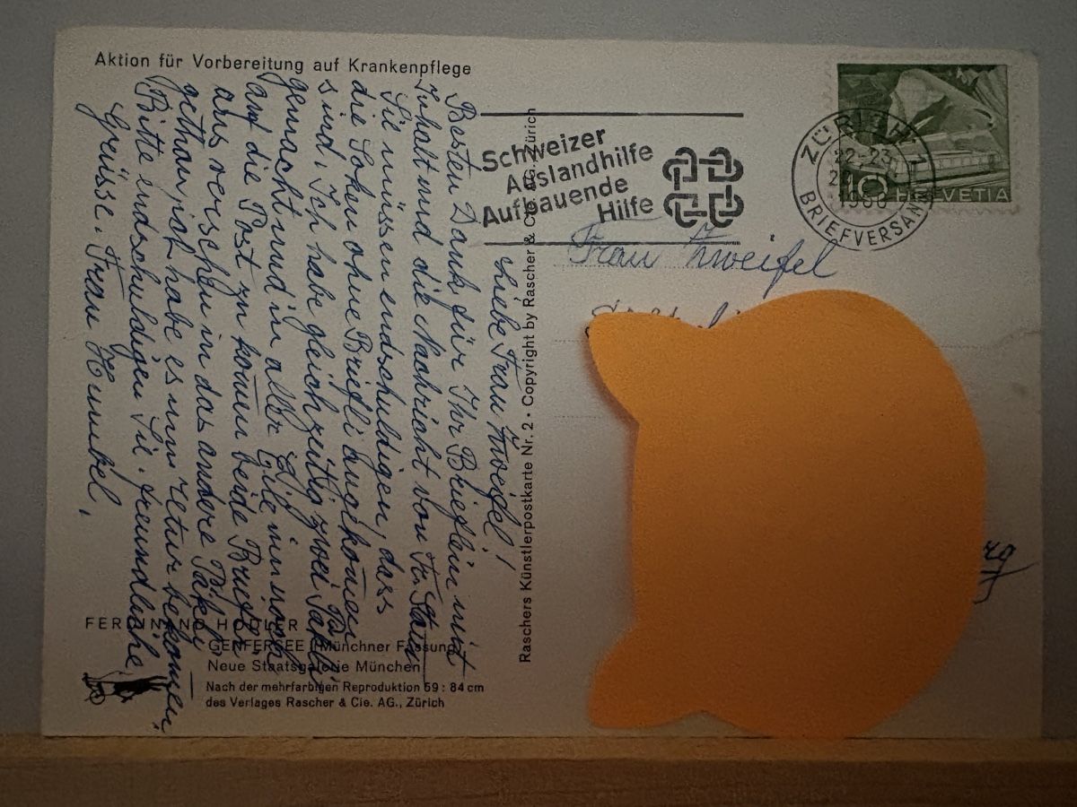 Cartoline postali: AK mit Kunst von Ferdinand Hodler / Genfersee – Usato da Rümlang venduto da Kartenpost1 1
