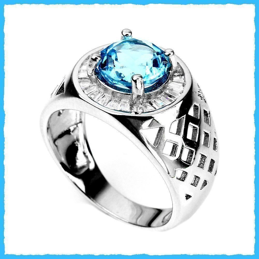 Anelli: ♛ BLAU TOPAS 925 Silberring – Nuovo e nell'imballaggio originale da Oberglatt ZH venduto da Hot-Spot