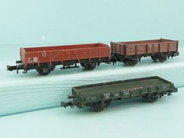 Trix Roco Spur N 3 X Flachwagen