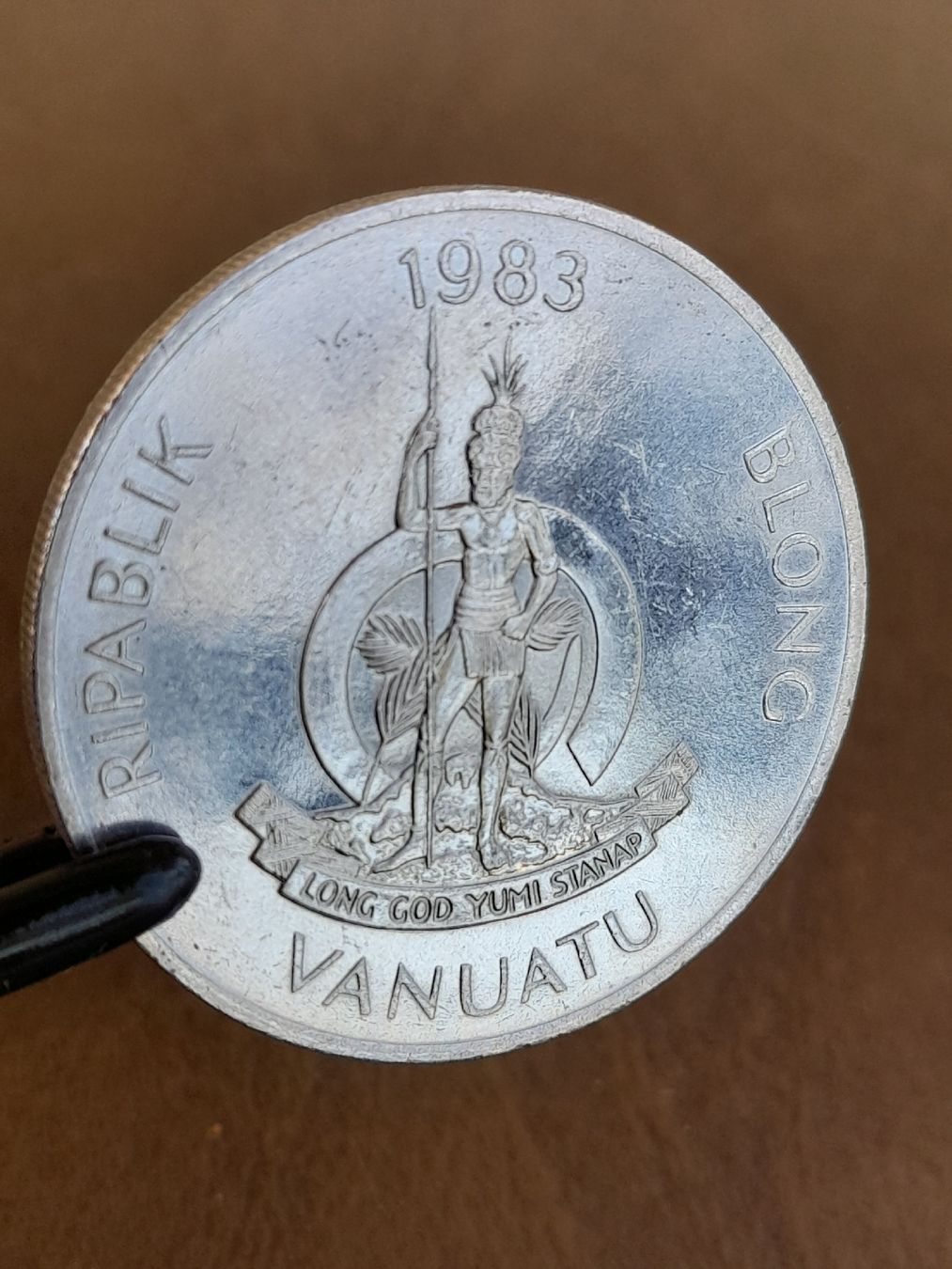 Tutti le monete: 50 Vatu 1983 VANUATU "MELANESISCHER KRIEGER" – Usato da Basel venduto da Basel_20 7