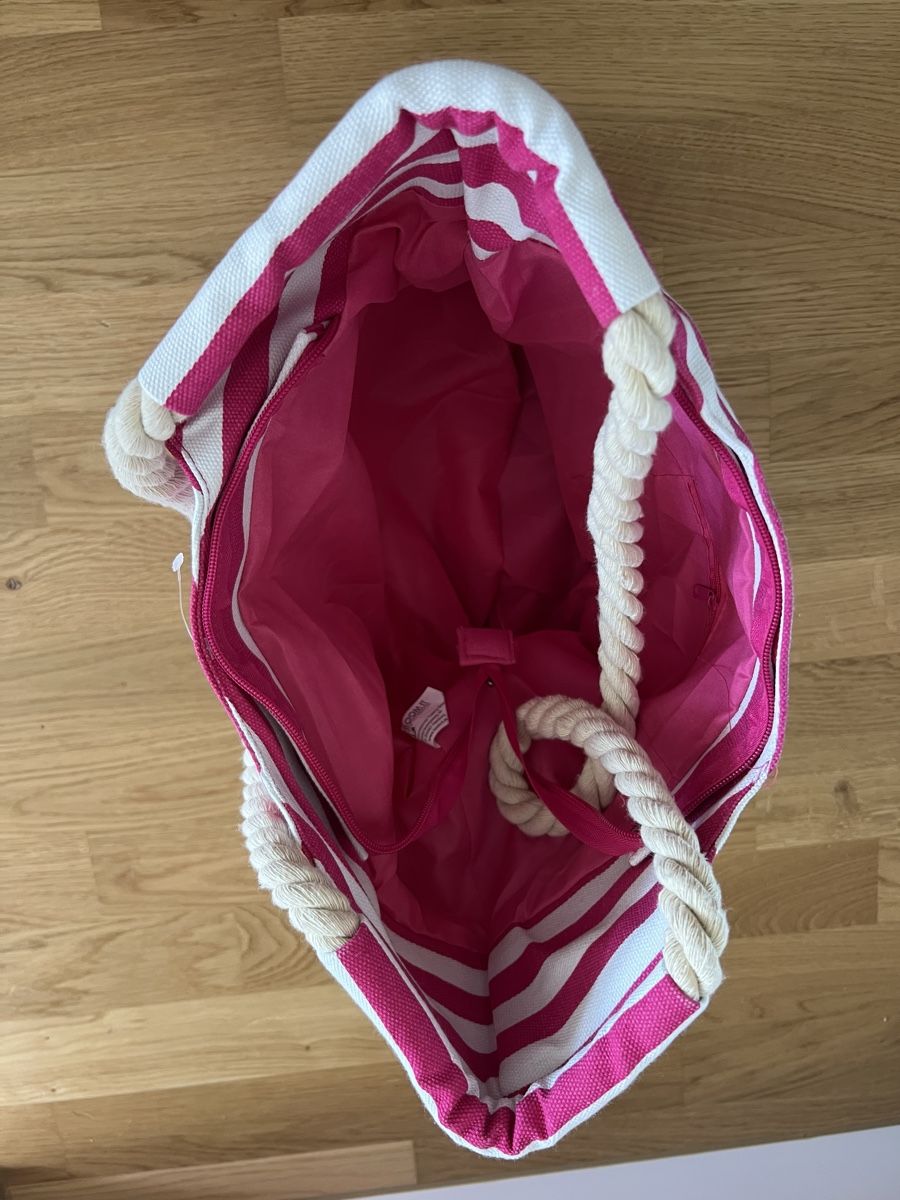 Borse da donna: Pink Striped Beach Bag - New with Tags – Nuovo (secondo la descrizione) da Zürich venduto da mit_npn7 2