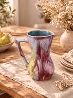Pichet, vase en céramique vintage effet marbré / Keramikkrug