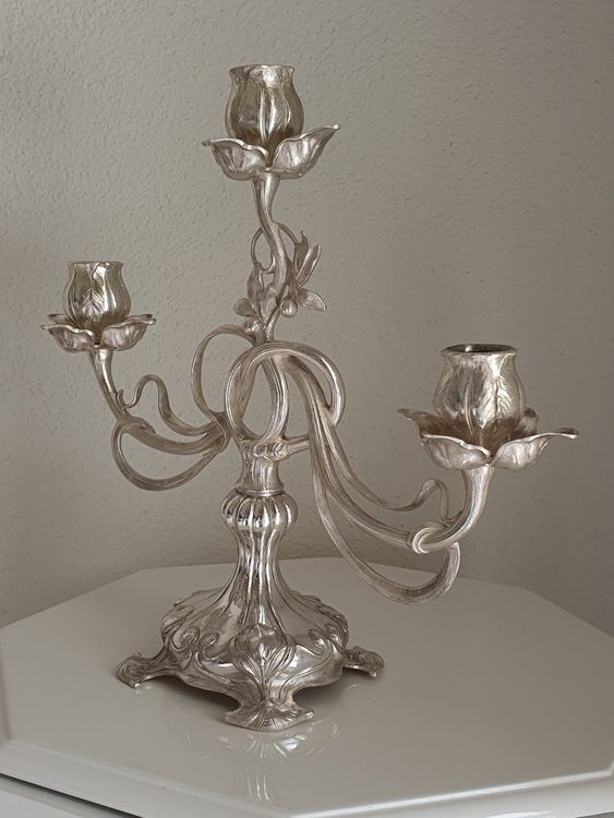 Kerzenleuchter • Jugendstil - WMF um 1900, versilbert 6