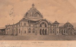 Alte Ansichtskarte Luzern Bahnhof, gestempelt 1902