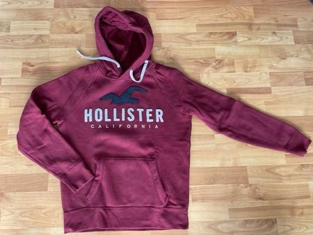 Hollister Kapuzenpullover, dunkelrot, Grösse S