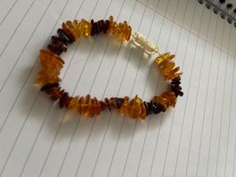 Bernsteinkette Armband natur Steine guter Zustand