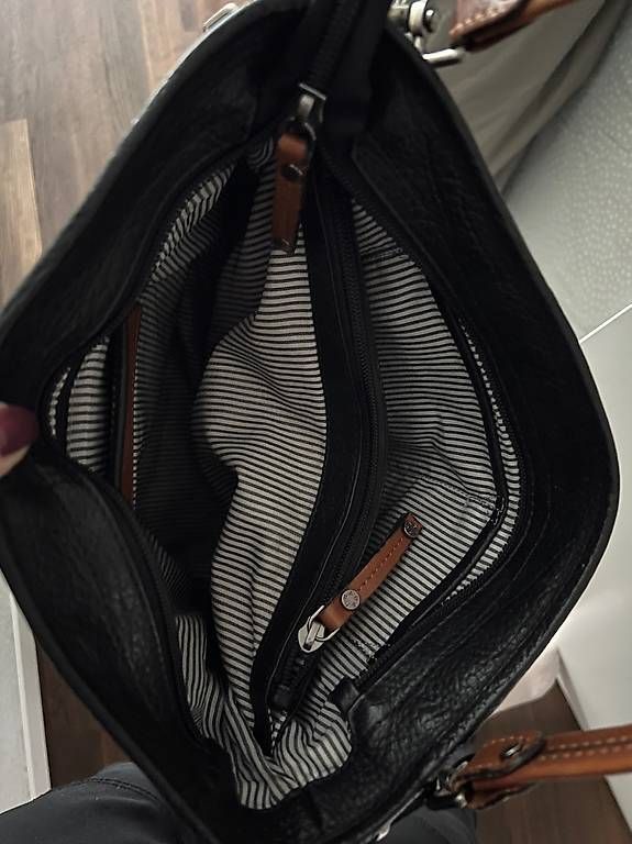 Borse da donna: Handtasche von Berba schwarz mit braun. – Usato da Kriens venduto da Famschmidlin 1