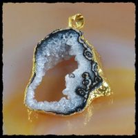 ♛ Achat Druzy tropfen Anhänger