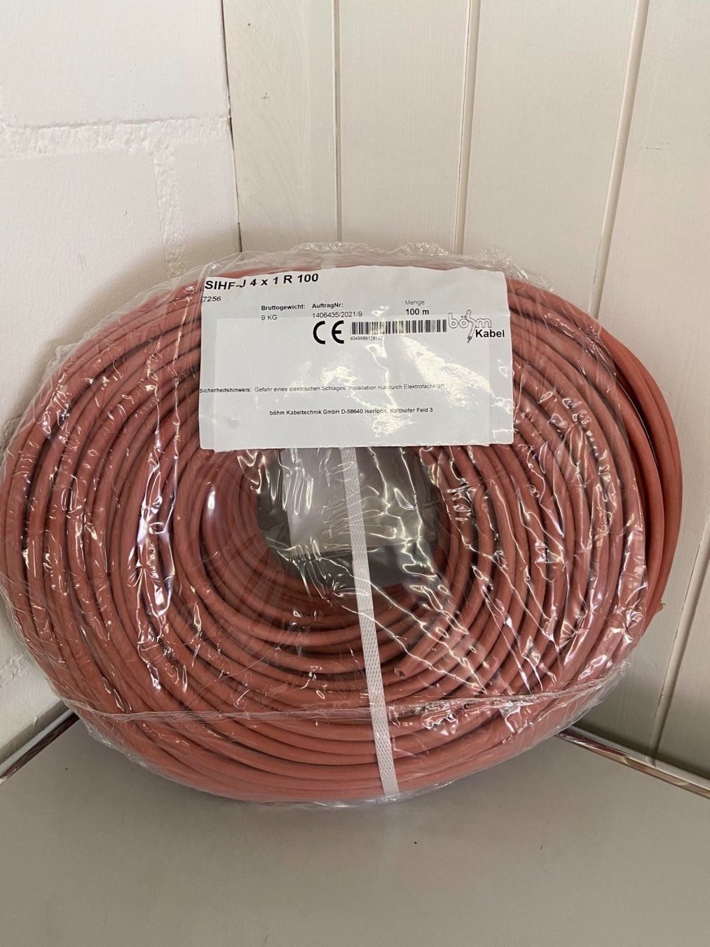 Kabel: 100m Silikonkabel SIHF-J 4x1mm2 – Neu und originalverpackt aus Zwingen von boehm-kabel 2
