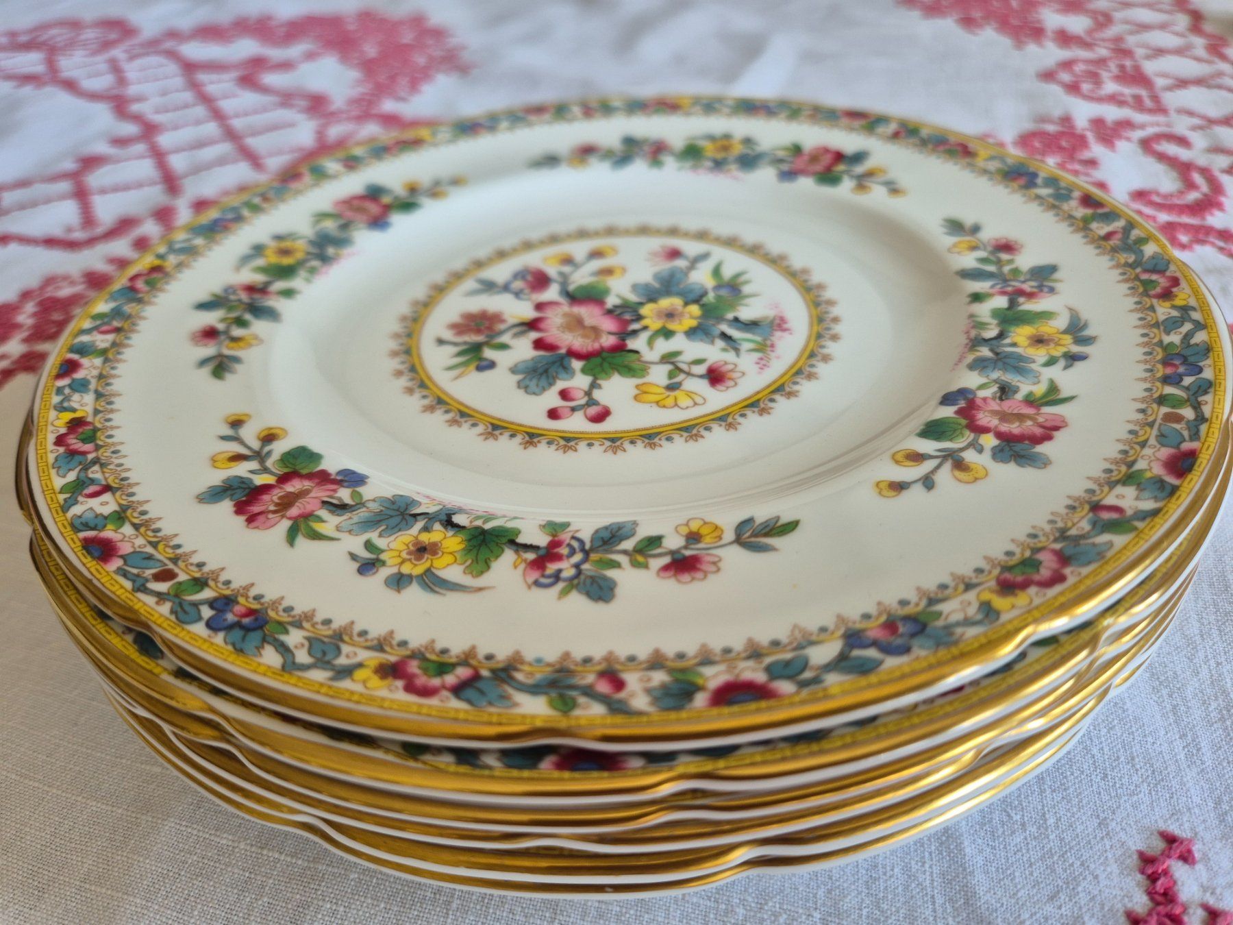 Teller: 6 Dessertteller Ming Rose, Bone China, Top, Rar – Gebraucht aus Bern von aronari 3
