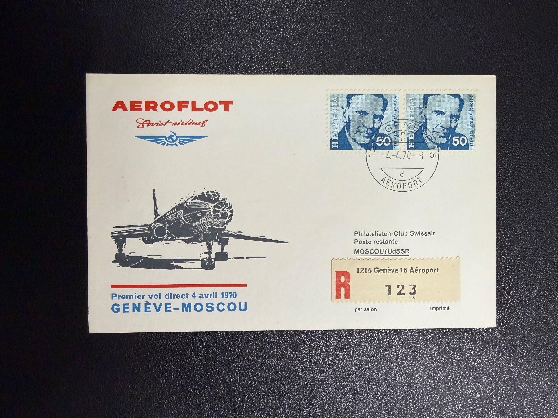 Tutti i francobolli: Aeroflot Erstflugbrief Genf - Moskau 1970 – Usato da oberrüti venduto da jeanmei
