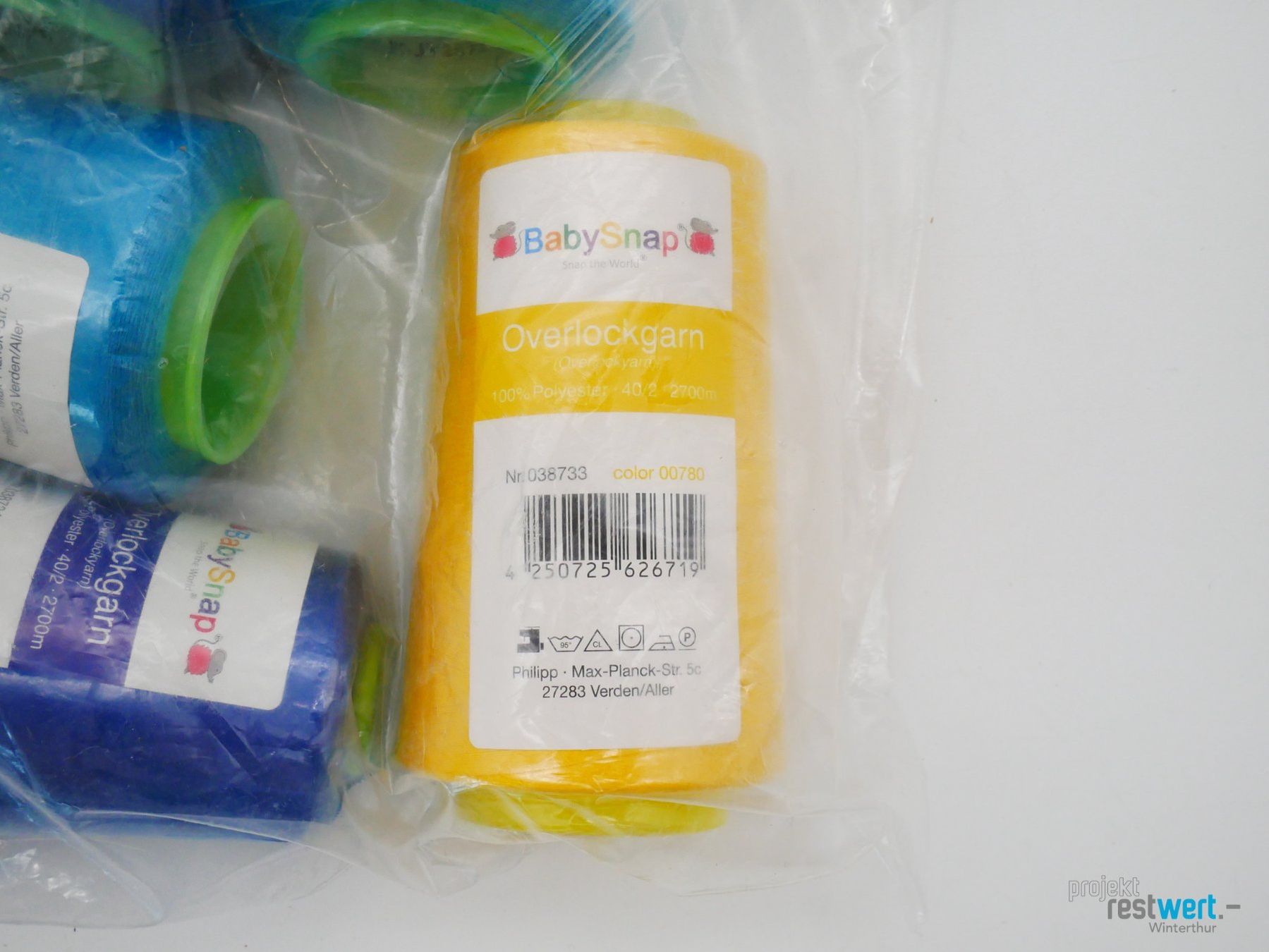 Cordicelle & Fili: EMIL PHILIPP BabySnap Overlockgarn, "Tag am Meer" – Nuovo e nell'imballaggio originale da Winterthur venduto da Restwert_Winterthur 3