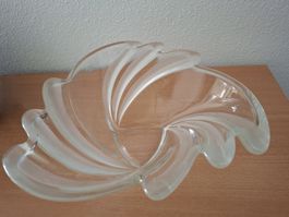 Glasschale transparent geschwungenes Design