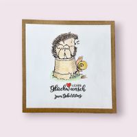 Geburtstagskarte Igel handgemacht