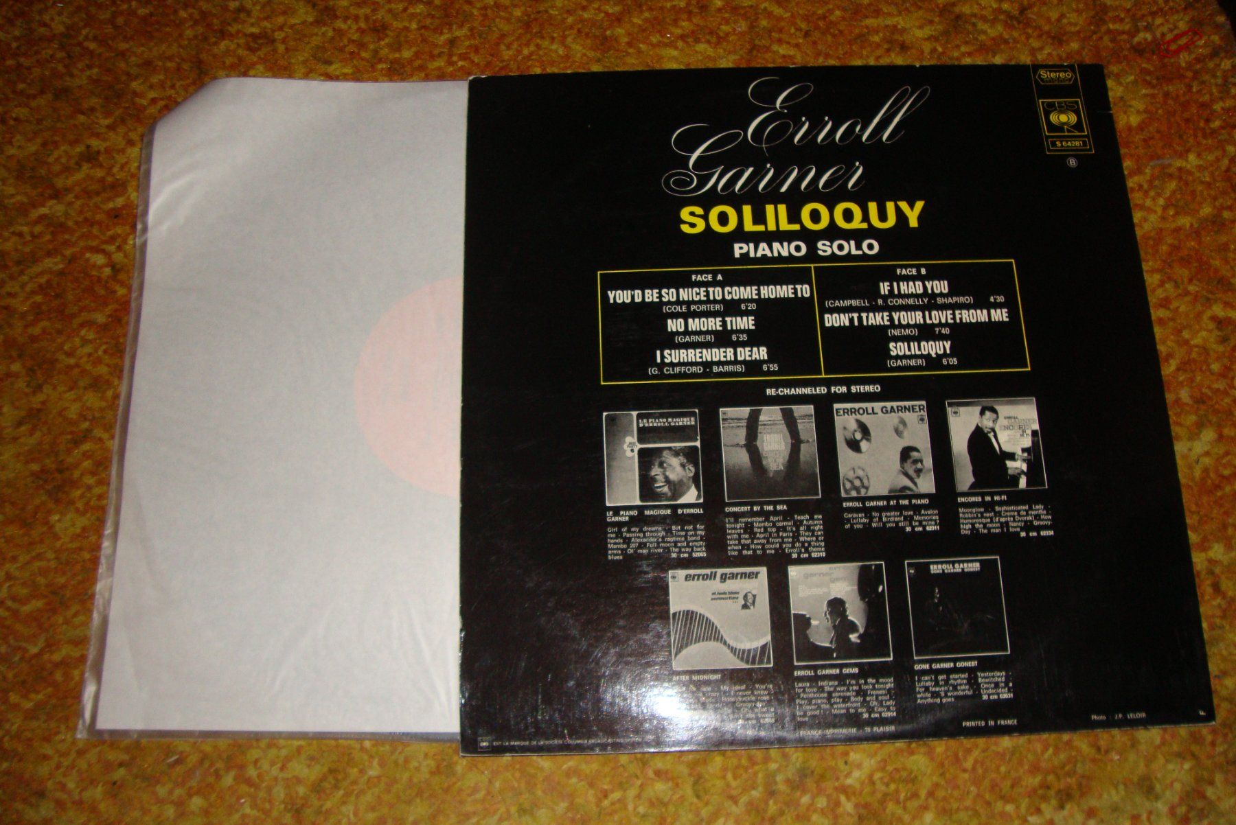 Dischi in vinile: Erroll Garner - SOLILOQUY - Vinyl LP Jazz – Usato da Bern venduto da Uli_10_11 1