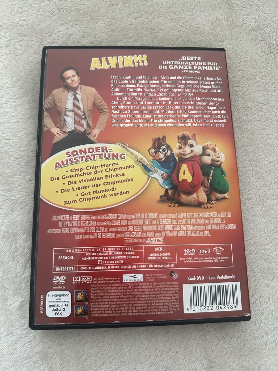 Tutti i DVDs: DVD Alvin und die Chipmunks – Usato da Emmenbrücke venduto da MNE98 1