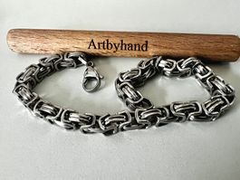 KÖNIGS - ARMKETTE - UNISEX - 21,5 CM LANG - Edelstahl
