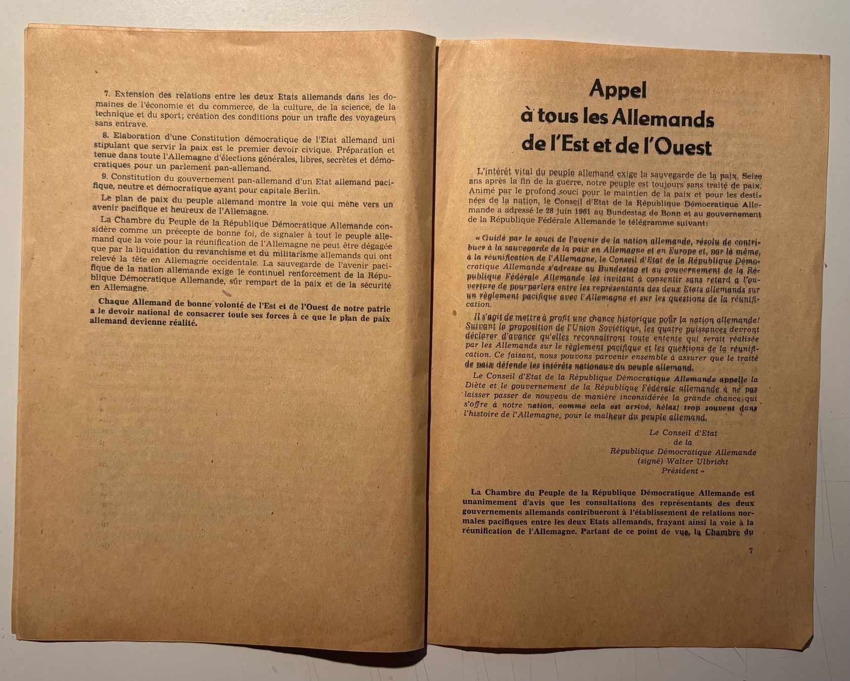 Documenti: Brochure Le plan de paix Allemand – Usato da Neuchâtel venduto da gefdeneuch 4