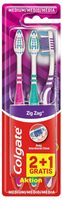2 +1 Zahnbürsten Set Colgate ZIG ZAG Medium