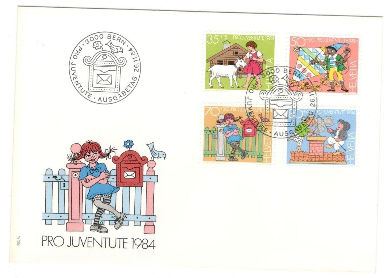 Alle Briefmarken: Pro Juventute Ausgaben 1984 – Gebraucht aus Erstfeld von Mario_boe0