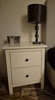 2x IKEA HEMNES bedside tables - white
