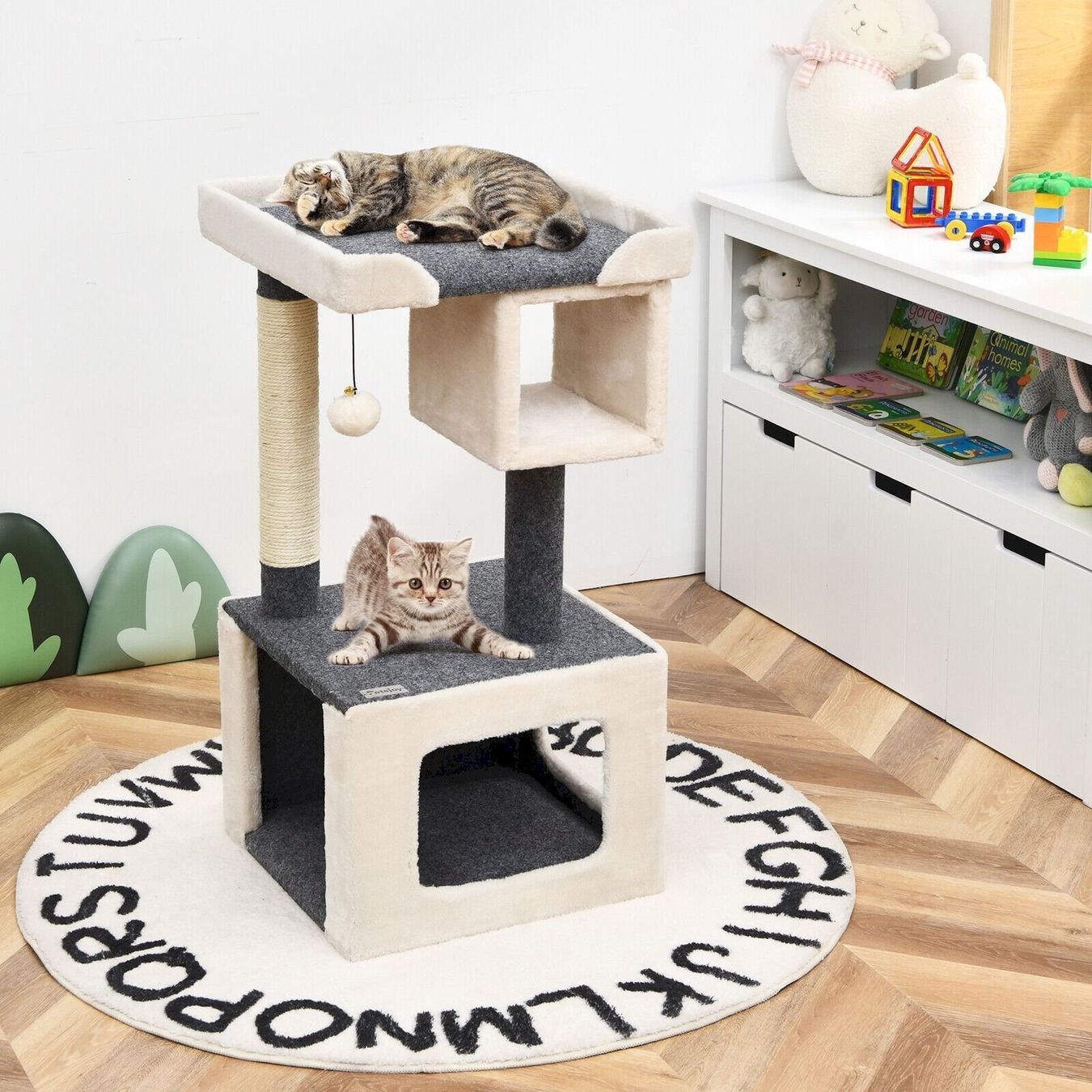 Katzenbaum - Kratzbaum: COSTWAY Kratzbaum klein weiß grau – Neu und originalverpackt aus Bottighofen von zaap 1