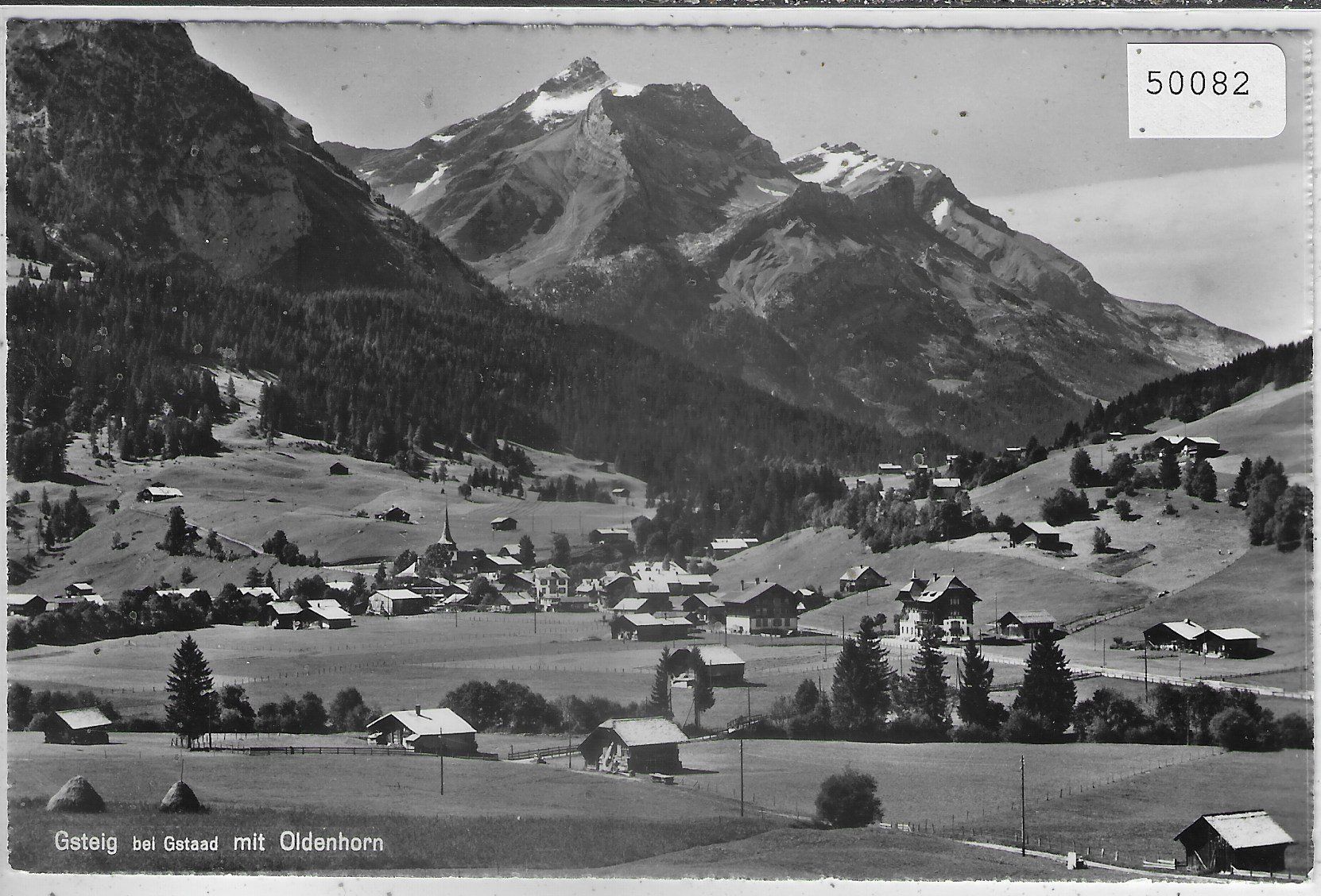 Ansichtskarten: Gsteig bei Gstaad mit Oldenhorn – Gebraucht aus Ettingen von Kartenplanet