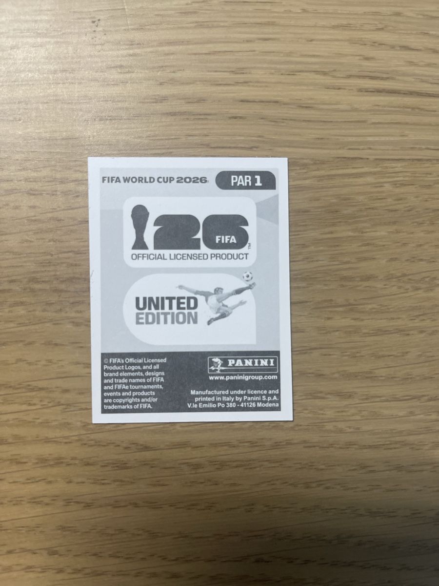 Sticker: Panini FIFA WC PAR 1 – Nuovo (secondo la descrizione) da Lausanne 26 venduto da mar_2ldv 1