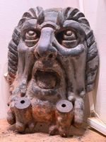 Riesiger Musealer Maskaron Eisen Paris 19Jht 40cm
