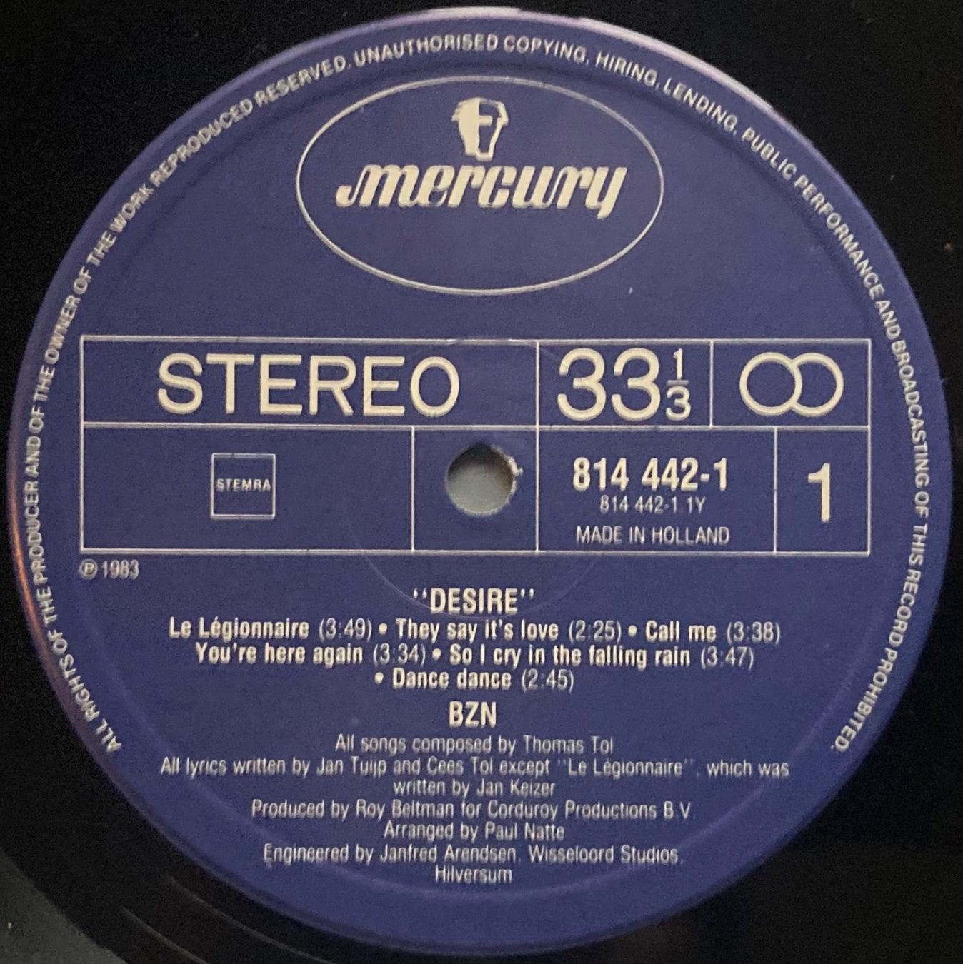 Dischi in vinile: BZN - DESIRE – Usato da Poliez-Pittet venduto da Newtown-Records 2