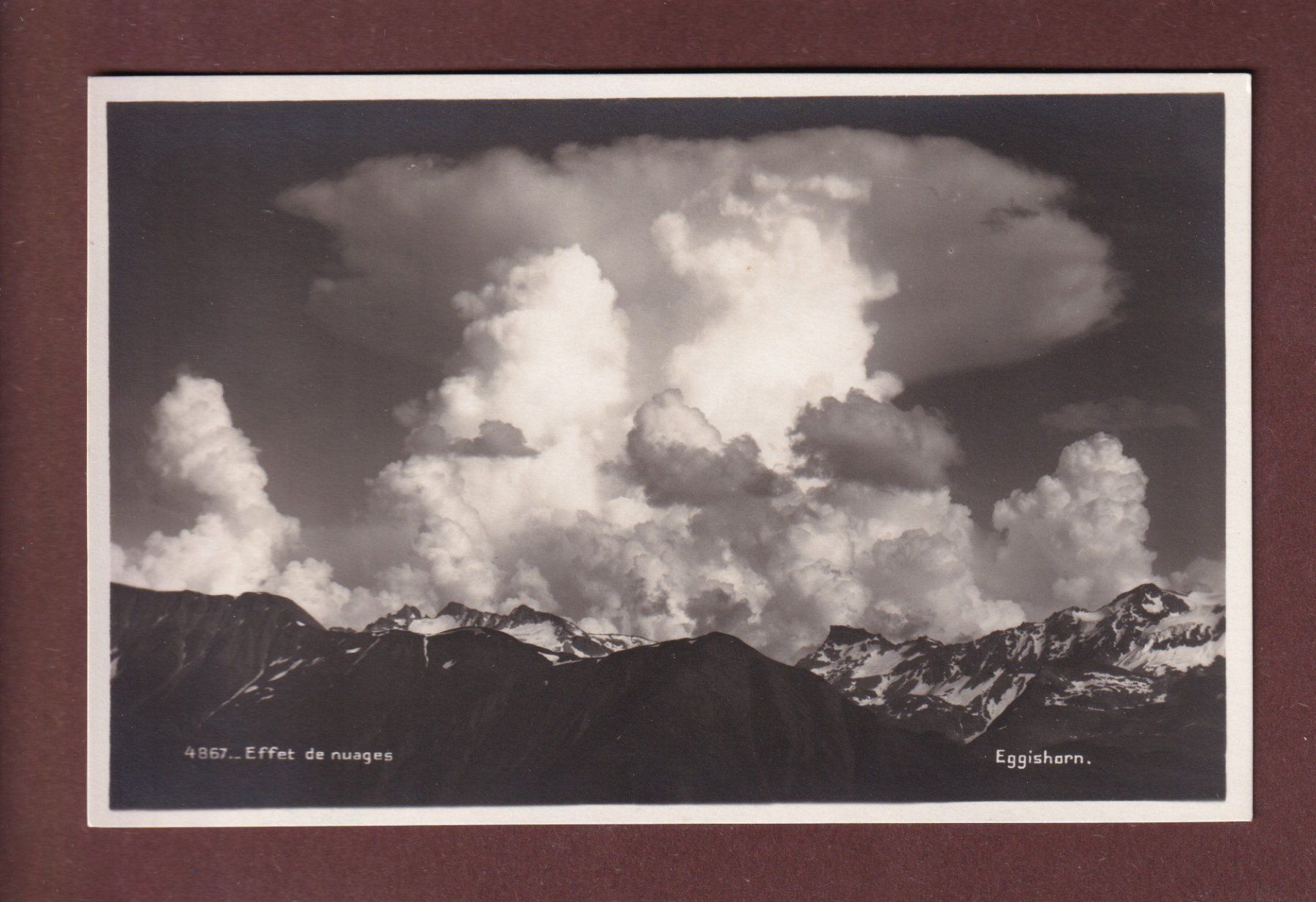 Cartoline postali: EGGISHORN - Effet de nuages – Usato da Pully venduto da nicecards-shop