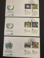 UNO NY Genf Wien 1989 Lot FDC Menschenrechte Artikel 1-6 de