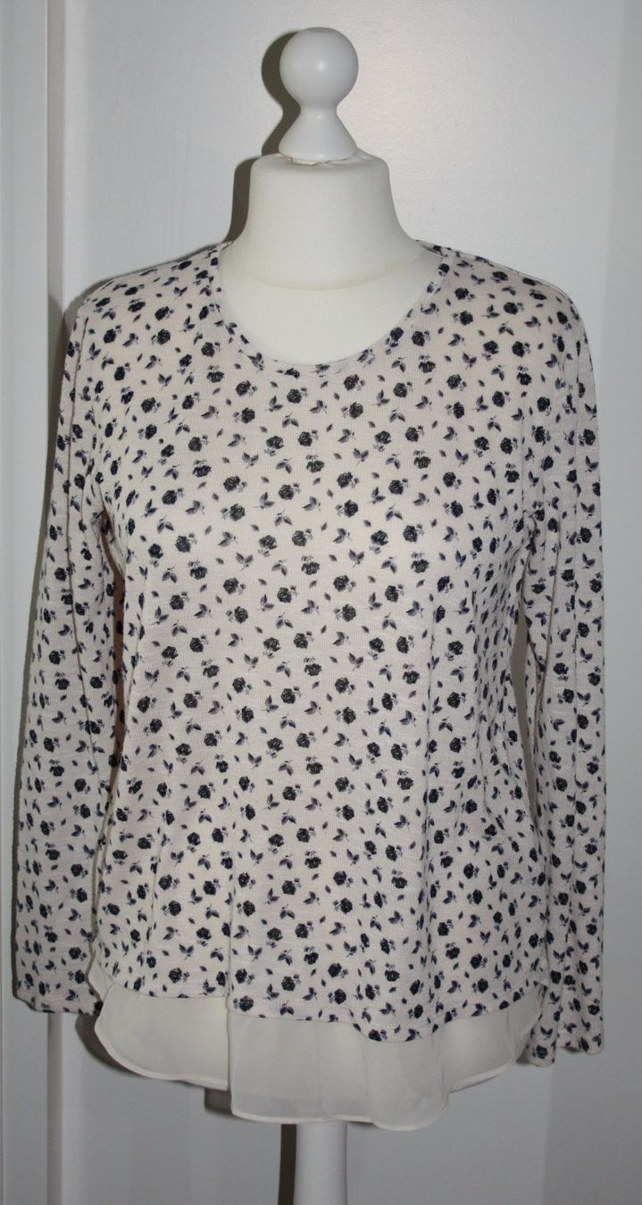 Maglioni & Felpe: Pullover mit Chiffon - Schösschen blassorange blau Gr. XL – Usato da Flüelen venduto da Diversicum-Textil