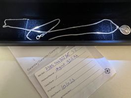 Collier pendentif médaille argent 925 Rhodium femme neuf