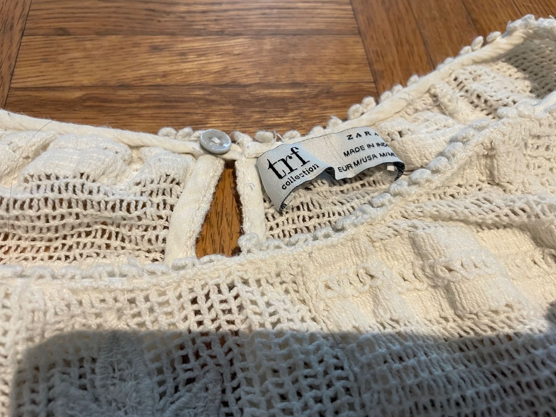 Zara T-Shirts: Zara TRF Boho Oberteil Gr. M offwhite – Gebraucht aus Zürich von MrsWollishofen 2