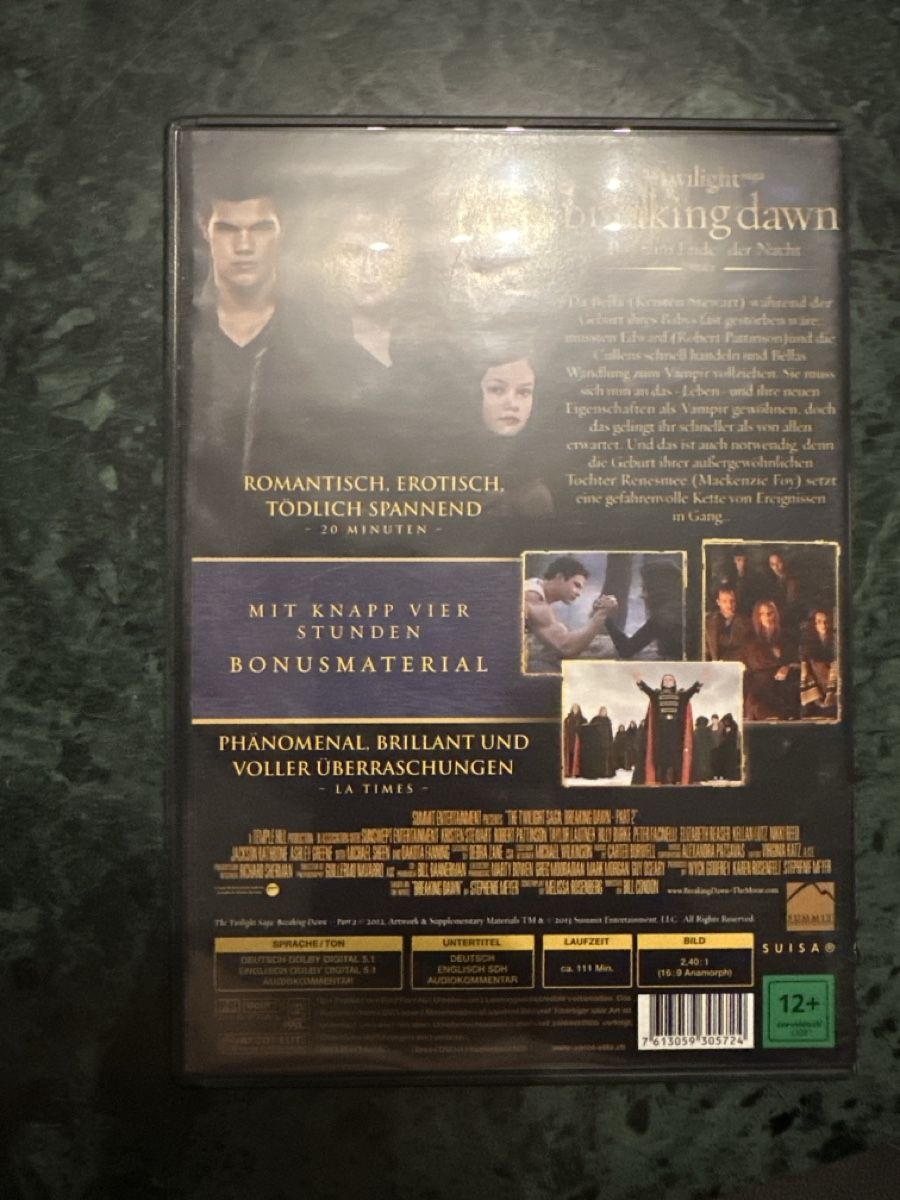 Tutti i DVDs: Twilight Saga Breaking Dawn Teil 2 DVD – Usato da Ibach venduto da Viper39 1