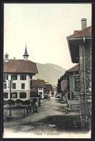 Flühli /LU, Dorfpartie mit Berghintergr