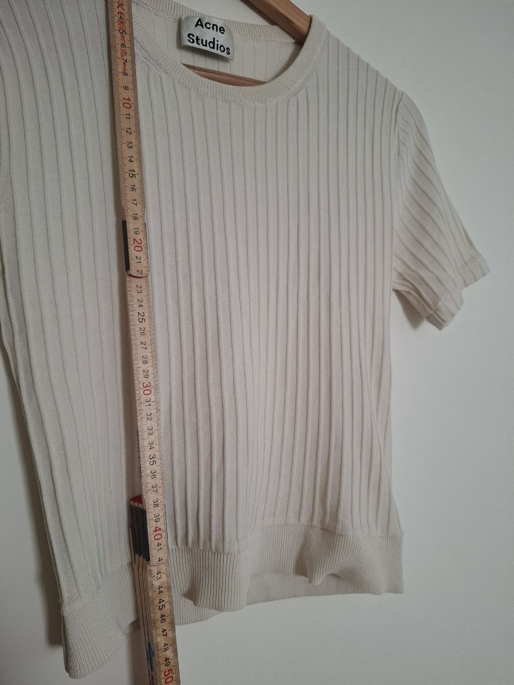 Acne Studios Tops: ACNE STUDIOS Stricktop Damen kurzarm, creme weiss – D'occasion à Rapperswil SG par keanna 2