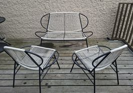 Garten Set 2 Sessel Stühle und Sofa